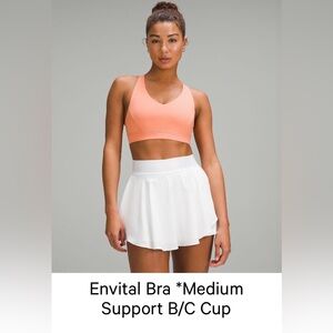 Lululemon Envital Bra Coral Kiss Size 8